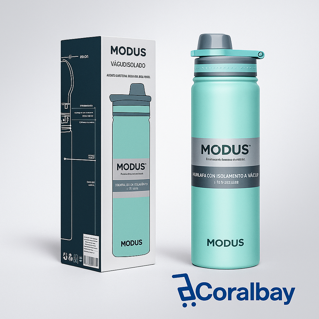 Garrafa Térmica com Canudo de Aço Inoxidável