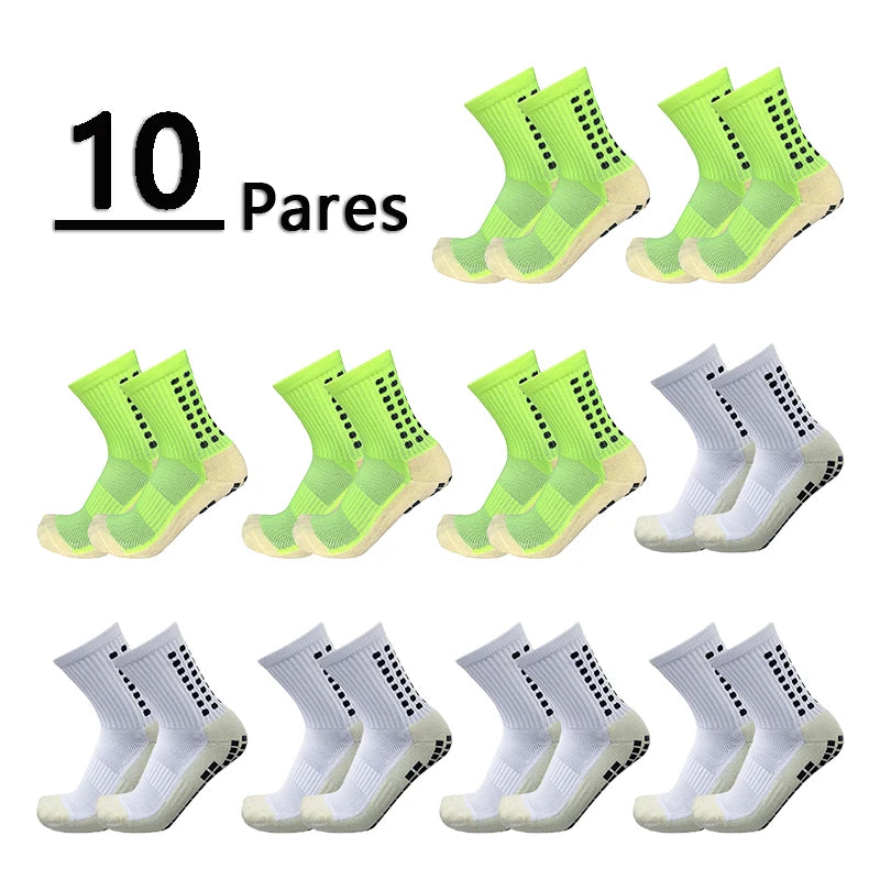 10  Meias Antiderrapantes, Meias de Esportes, Skate, Ciclismo, Meias de Costura de PVC