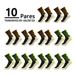 10  Meias Antiderrapantes, Meias de Esportes, Skate, Ciclismo, Meias de Costura de PVC
