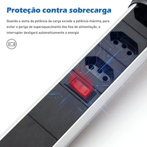 Adaptador de tomada, tomada de torre, tomada de interruptor, tomada USB, tomada de parede, plugue, tomada USB, do Brasil