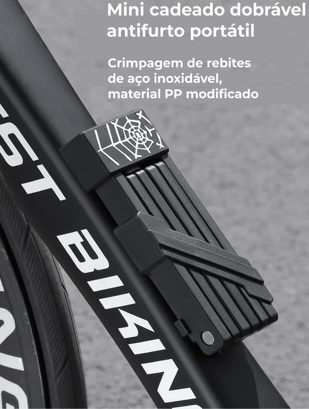 Cadeado portátil dobrável para bicicleta